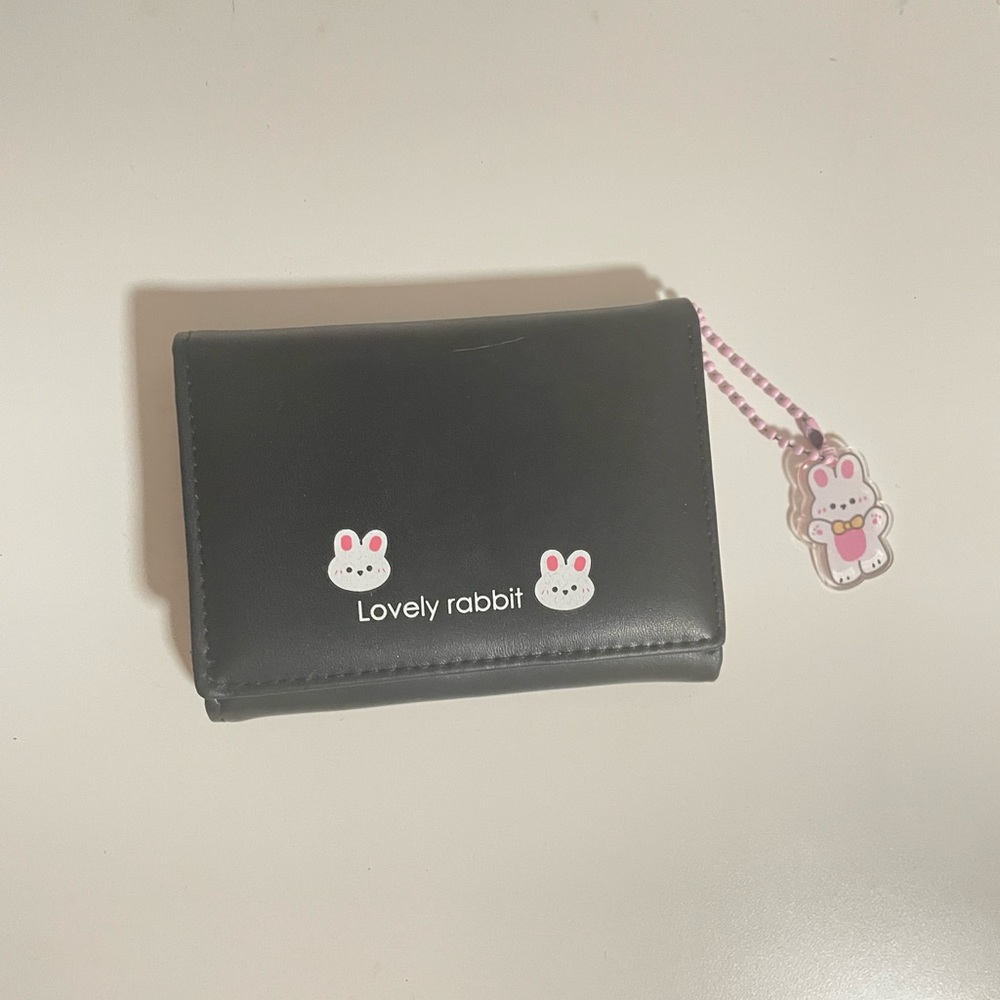 cute black bunny wallet